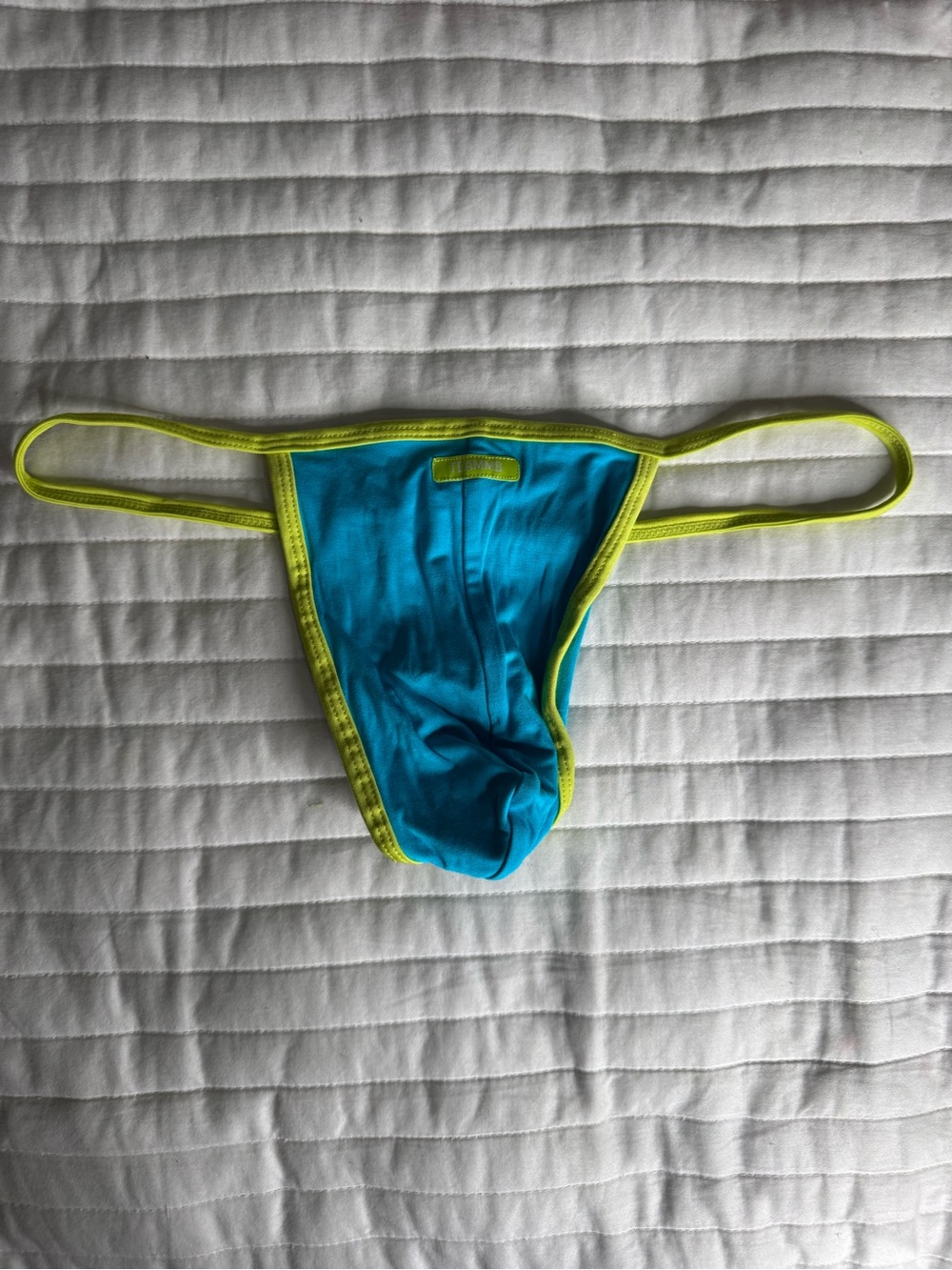 TEAMM8 Men's Blue Brief with Neon Yellow Trim